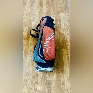Callaway Warbird Hot Stand Bag Orange Black Gray 8-Way Dividers USED